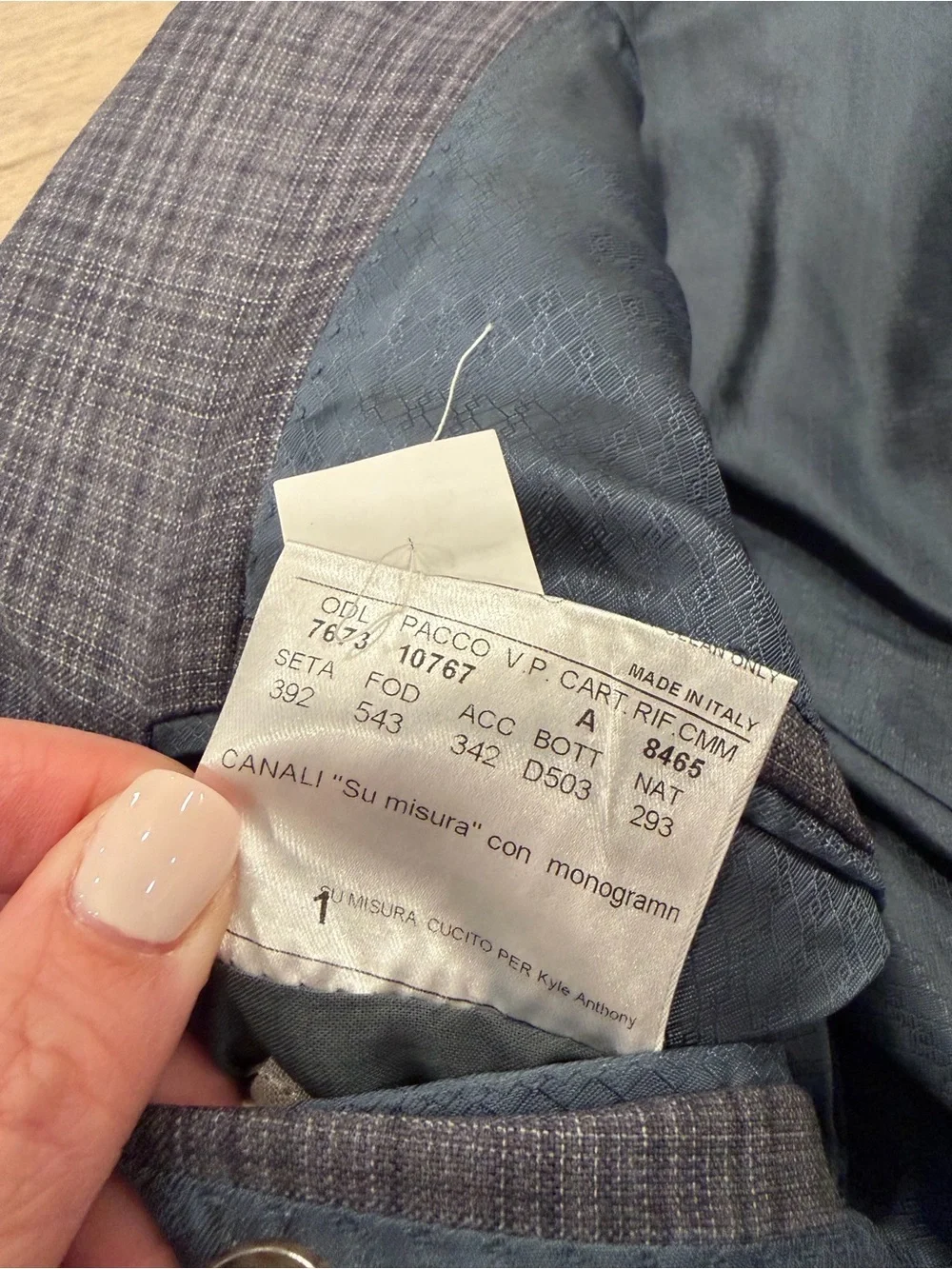 Canali 1934 Plaid Blazer Sport Coat Two Button Made in Italy Blue Size 40R 50 EU